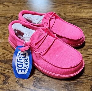 NWT Hey Dude Funk Mono Sparkle Electric Pink Size 8